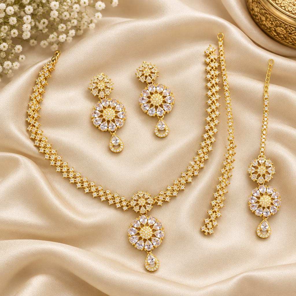 Premium gold jewelry product image