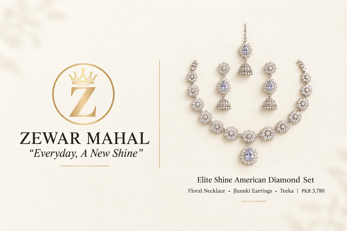 Zewar Mahal American Diamond Banner